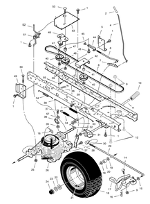 Drive Assembly Diagram and Parts List for 425603X99A 2003 Briggs and Stratton Lawn Tractor